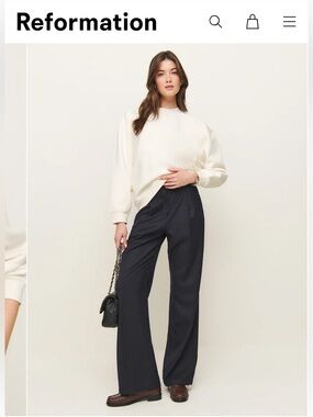 Reformation • Cotton Crewneck Sweatshirt • Size M